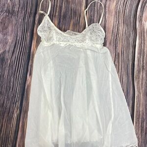 Victoria’s Secret White Chemise With Lace Bodice- XS